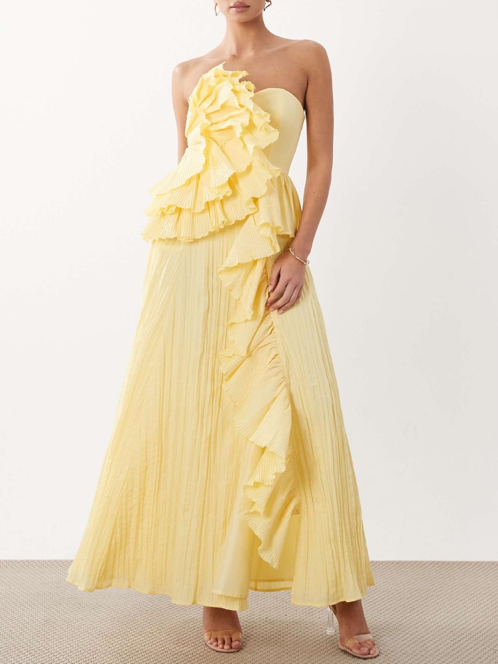 Asos Luxe yellow dress